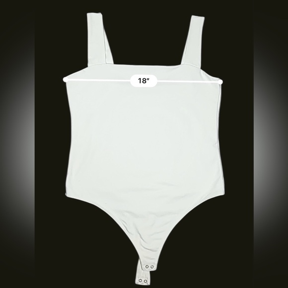 Abercrombie & Fitch Soft A&F White Square‑Neck Strap Bodysuit – Size XL - Picture 9 of 14